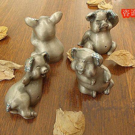 俄羅斯工藝品錫豬小號四只家居臥室擺件紀(jì)念品精美絕倫四只一套0150圖片大全 郵樂官方網(wǎng)站